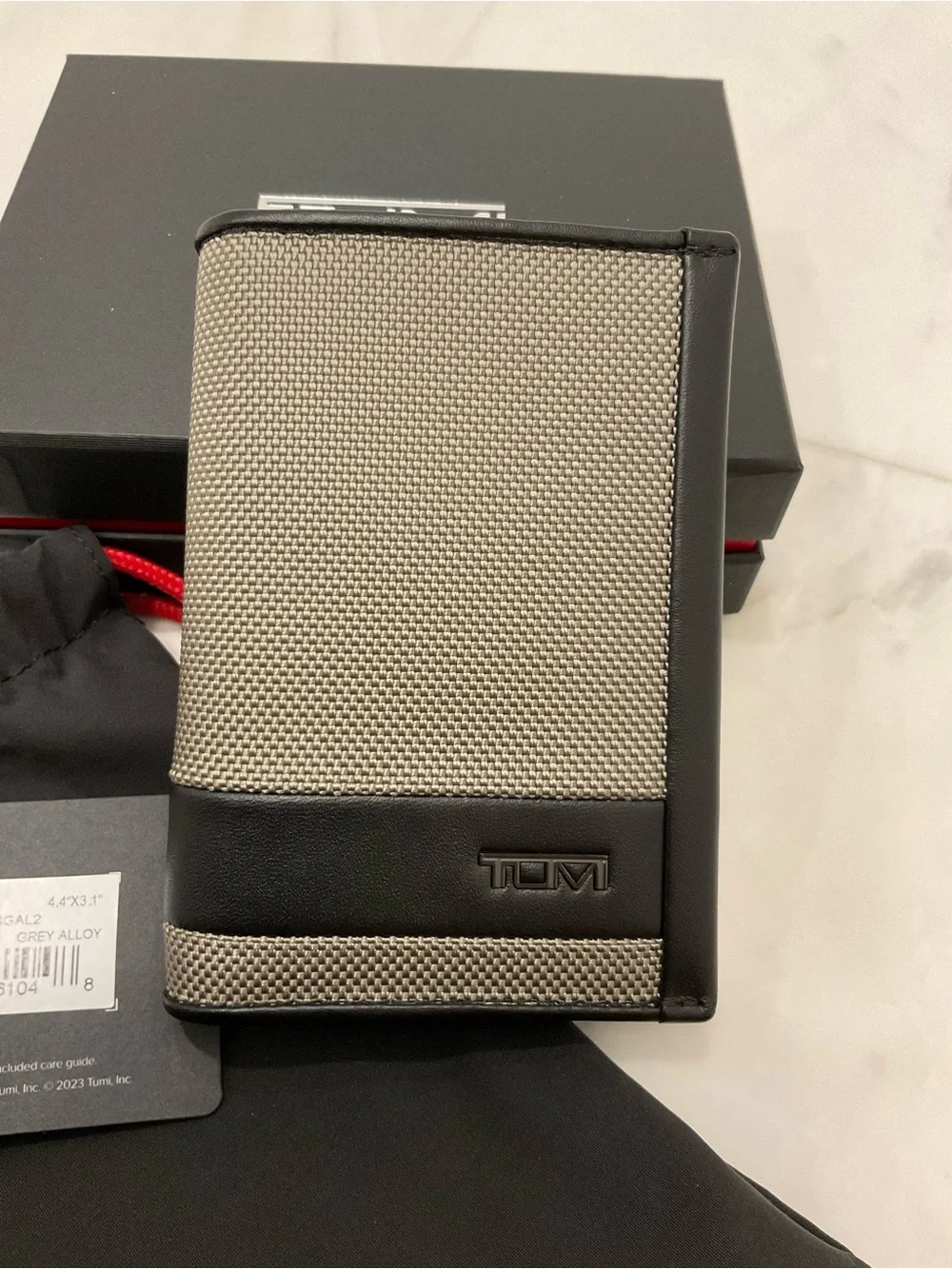 NEW Tumi ALPHA Ballistic Nylon Multi Window ID Card Case Wallet - GRAY ALLOY